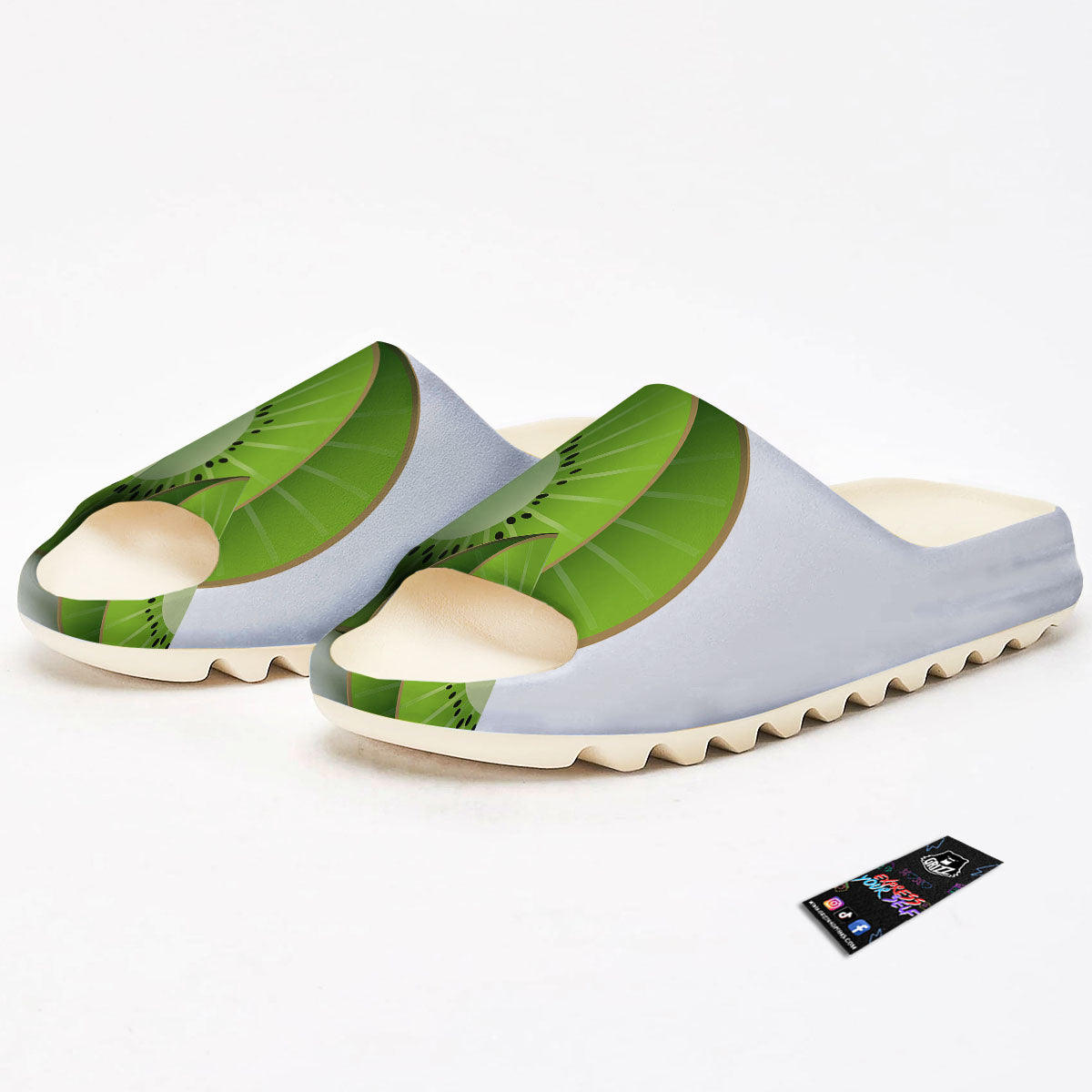 3D Kiwi Print Sandals-grizzshop