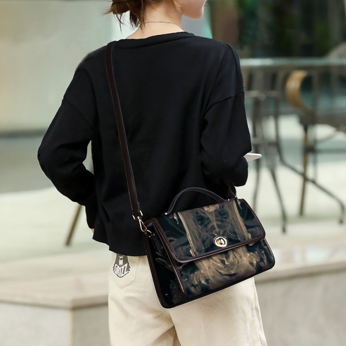 3D Screaming Ghost Horror Print Women's Satchel Bag