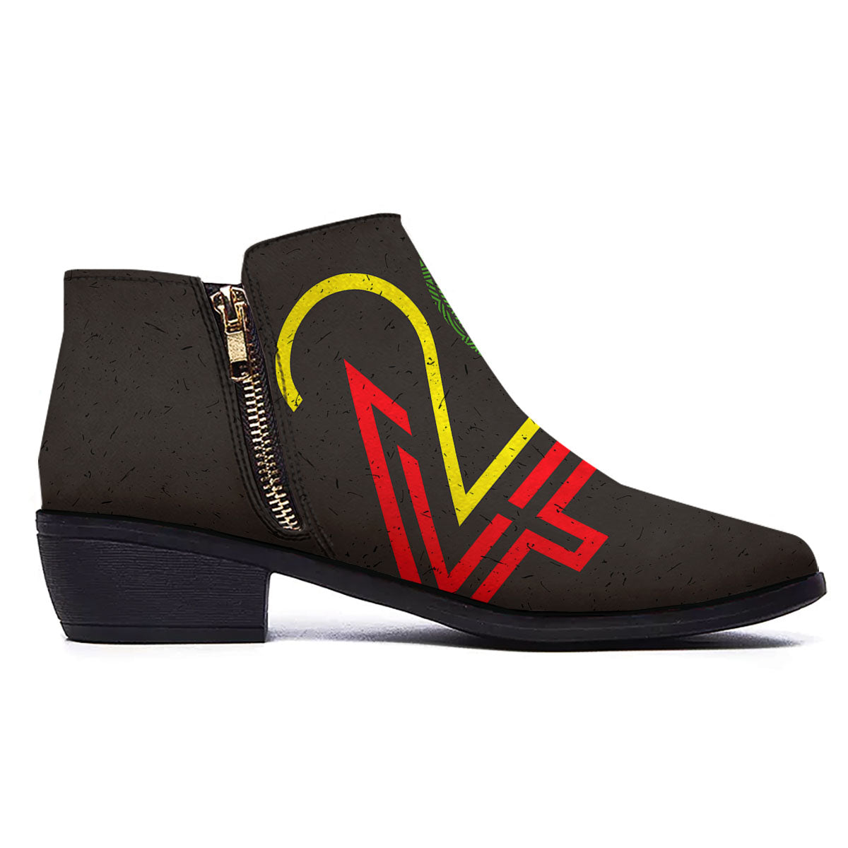 420 Rasta Print Ankle Boots-grizzshop