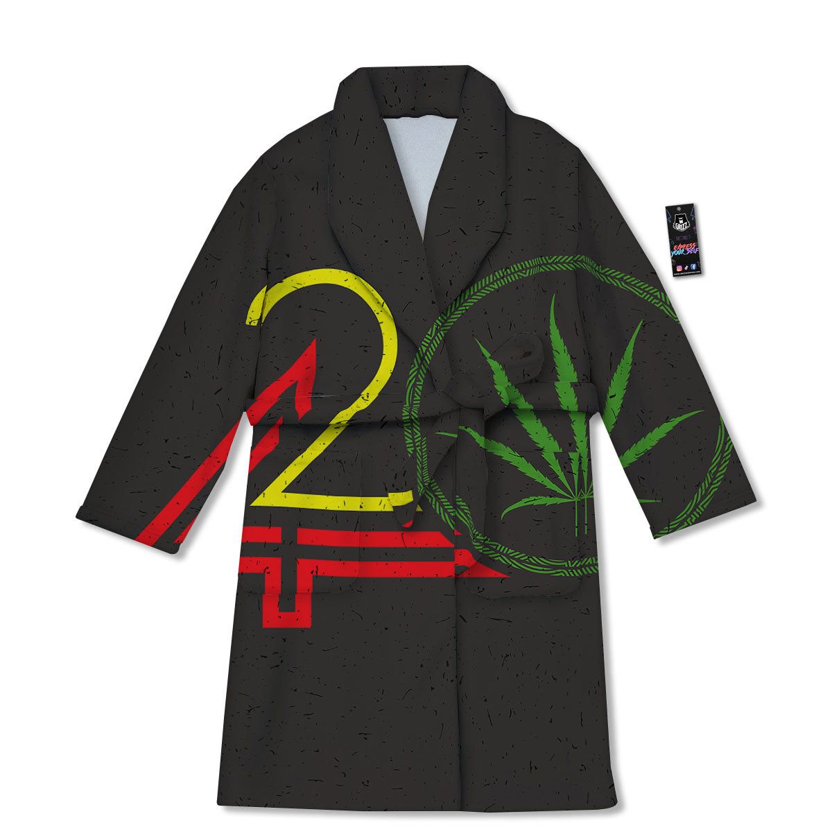 420 Rasta Print Bathrobe-grizzshop