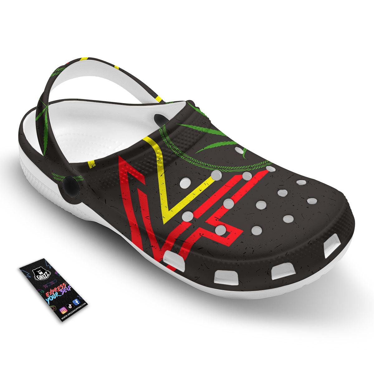 420 Rasta Print Clog-grizzshop