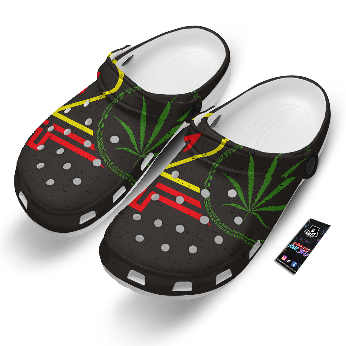 420 Rasta Print Clog-grizzshop