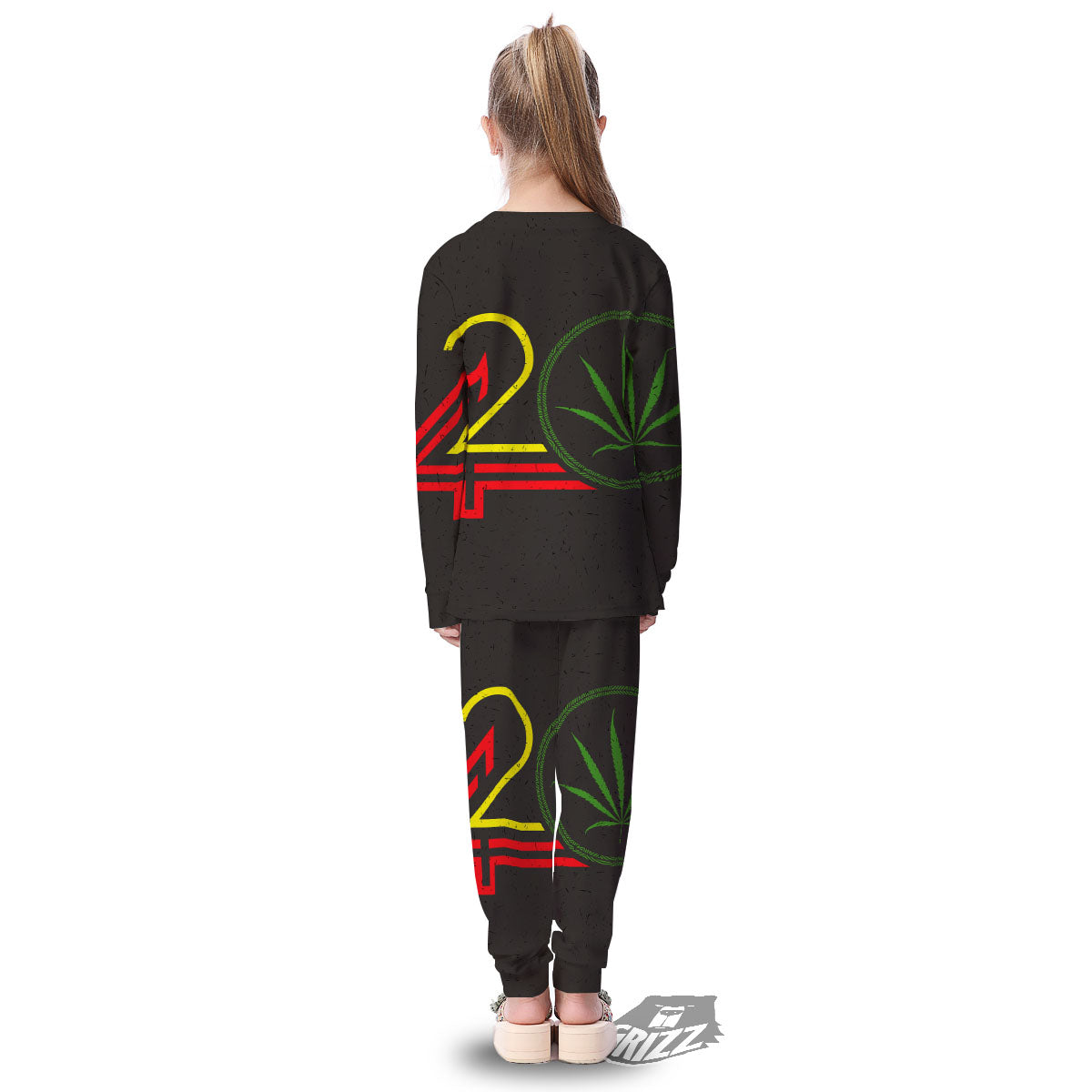 420 Rasta Print Kid's Pajamas-grizzshop