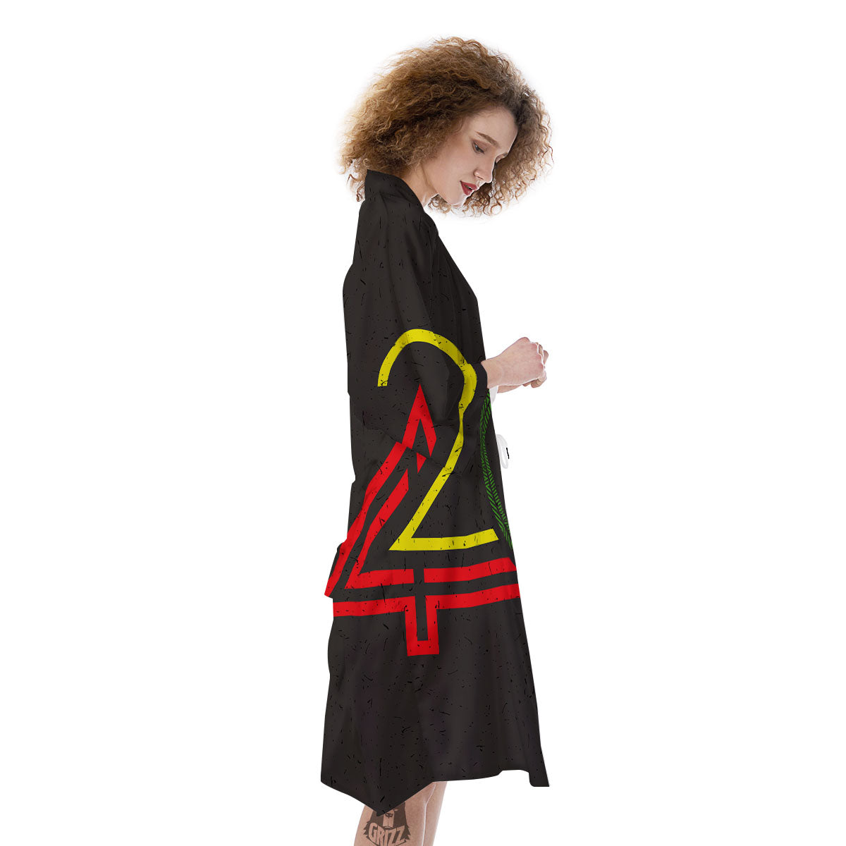420 Rasta Print Kimono-grizzshop