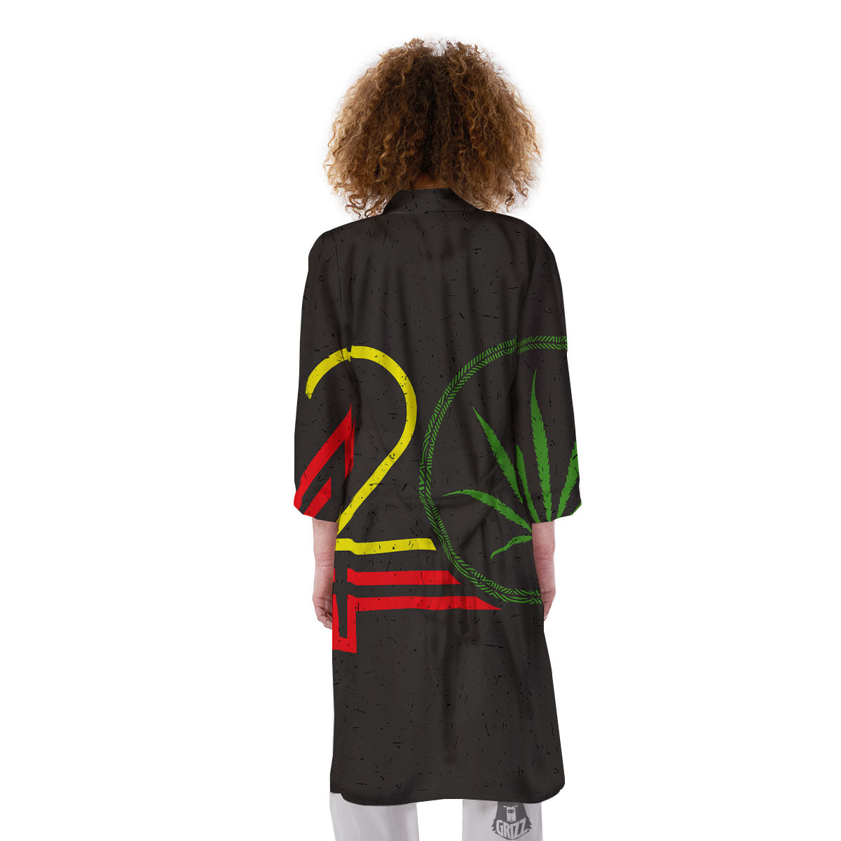 420 Rasta Print Kimono-grizzshop
