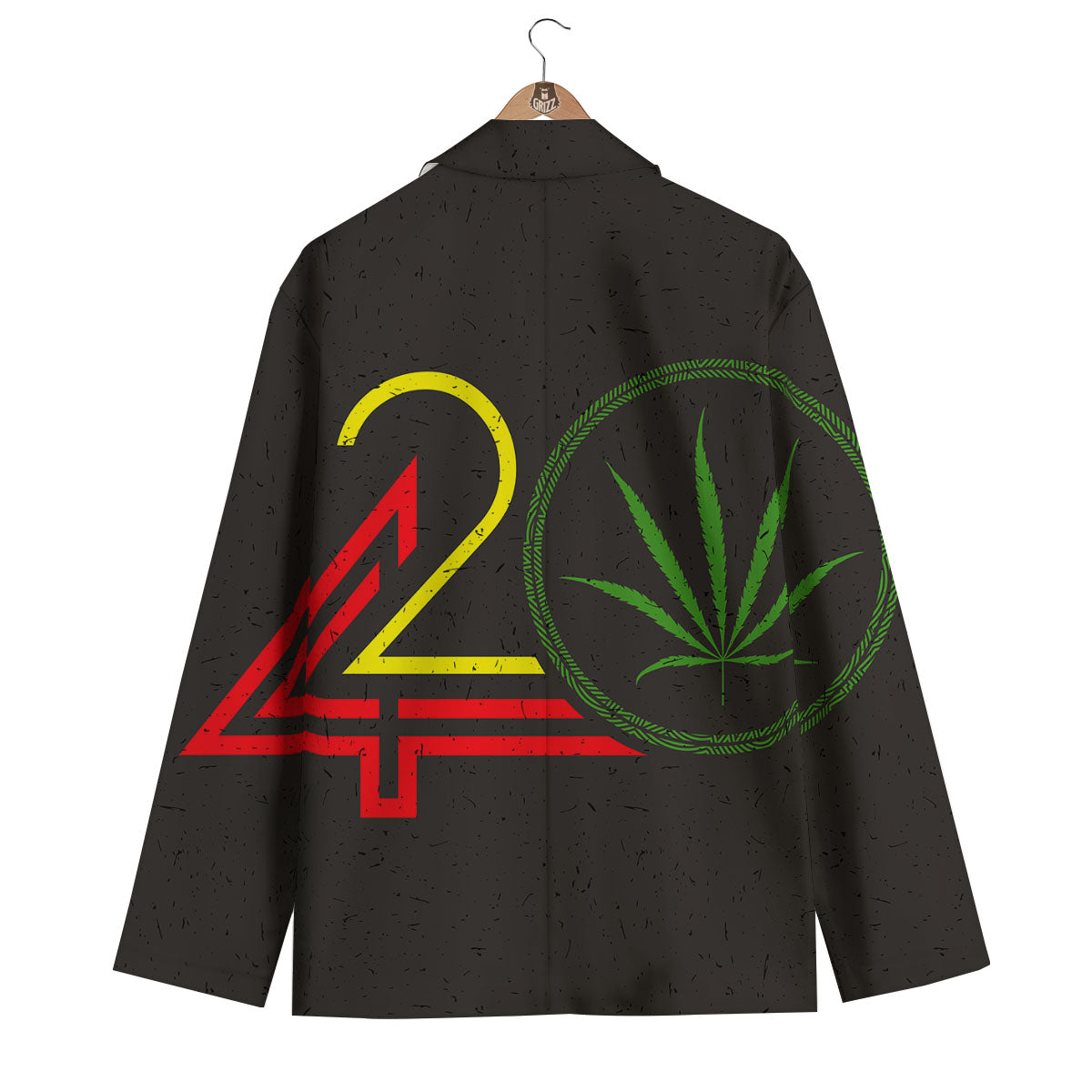 420 Rasta Print Men's Blazer-grizzshop