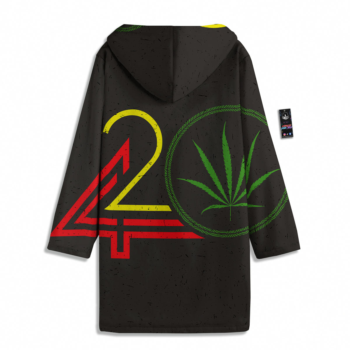 420 Rasta Print Men's Windbreaker Jacket-grizzshop