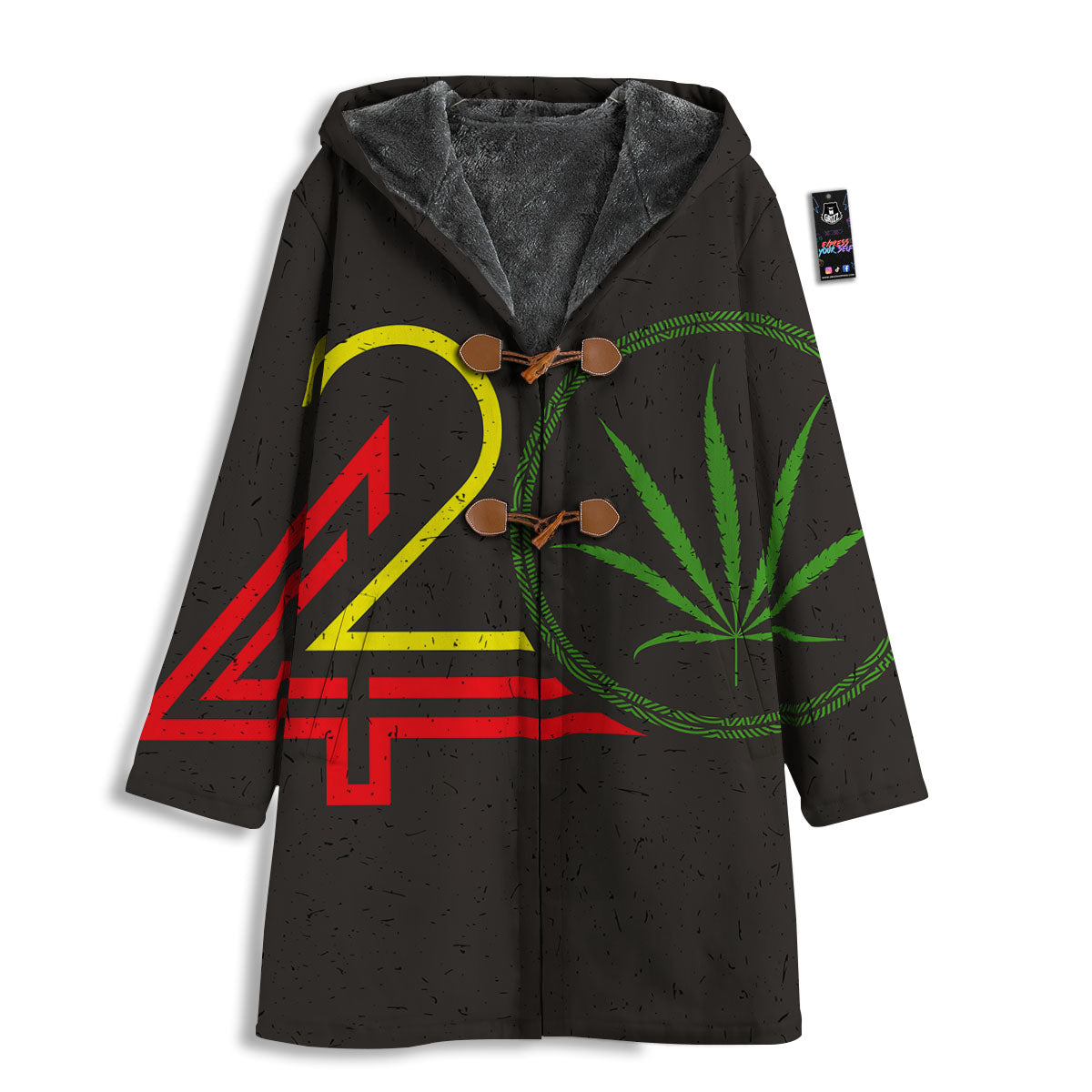 420 Rasta Print Men's Windbreaker Jacket-grizzshop
