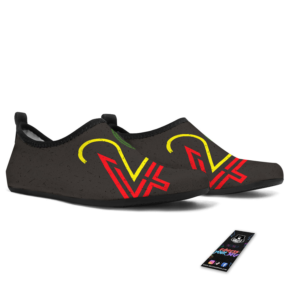 420 Rasta Print Water Shoes-grizzshop