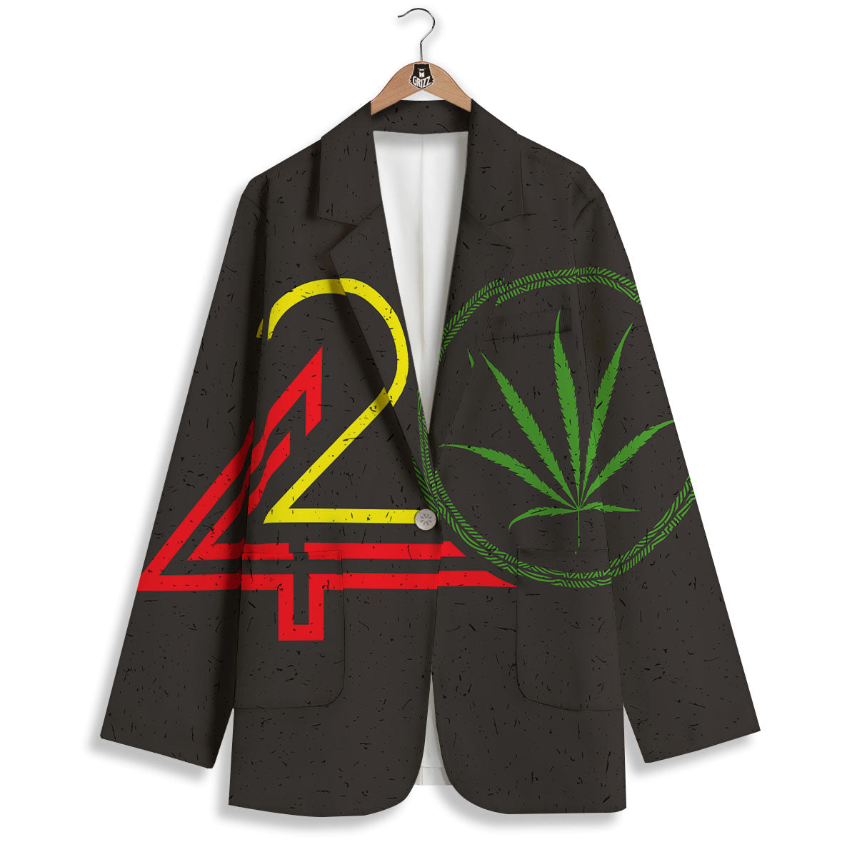420 Rasta Print Women's Blazer-grizzshop