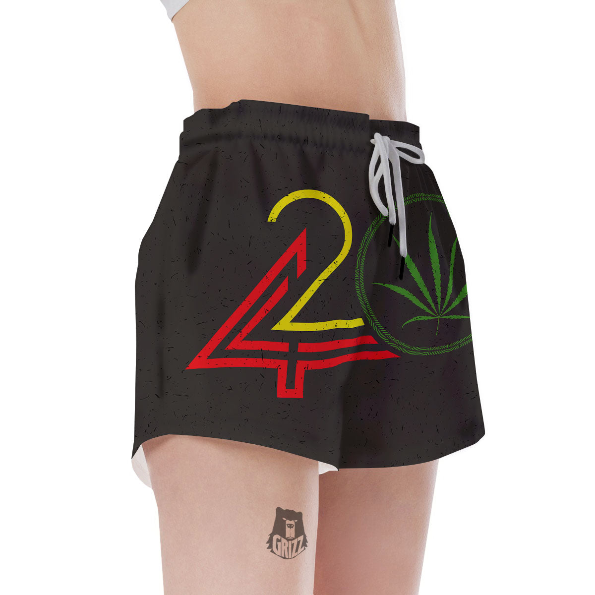 420 Rasta Print Women's Shorts-grizzshop