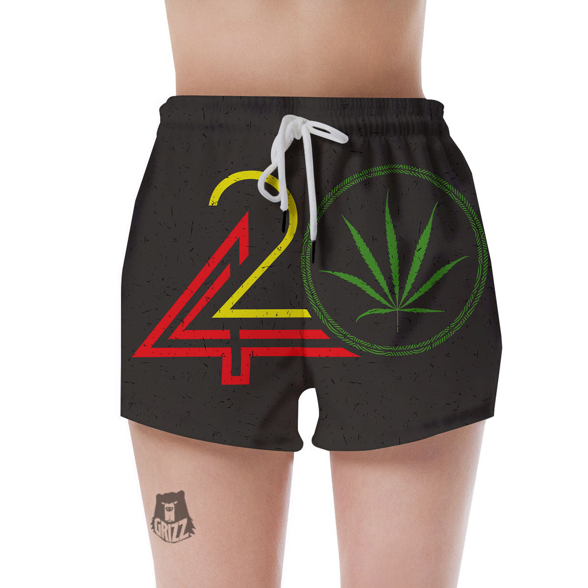 420 Rasta Print Women's Shorts-grizzshop