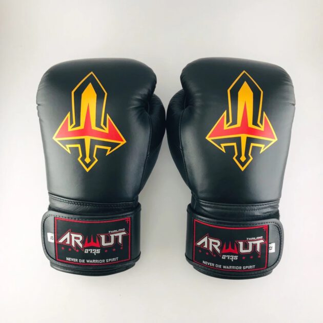 ARWUT “BLACK EDITION” MUAY THAI BOXING GLOVES BG2 BLACK-grizzshop