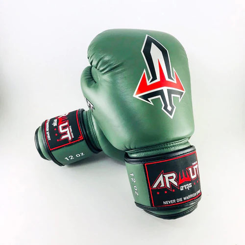 ARWUT MUAY THAI BOXING GLOVES BG1 ARMY GREEN-grizzshop