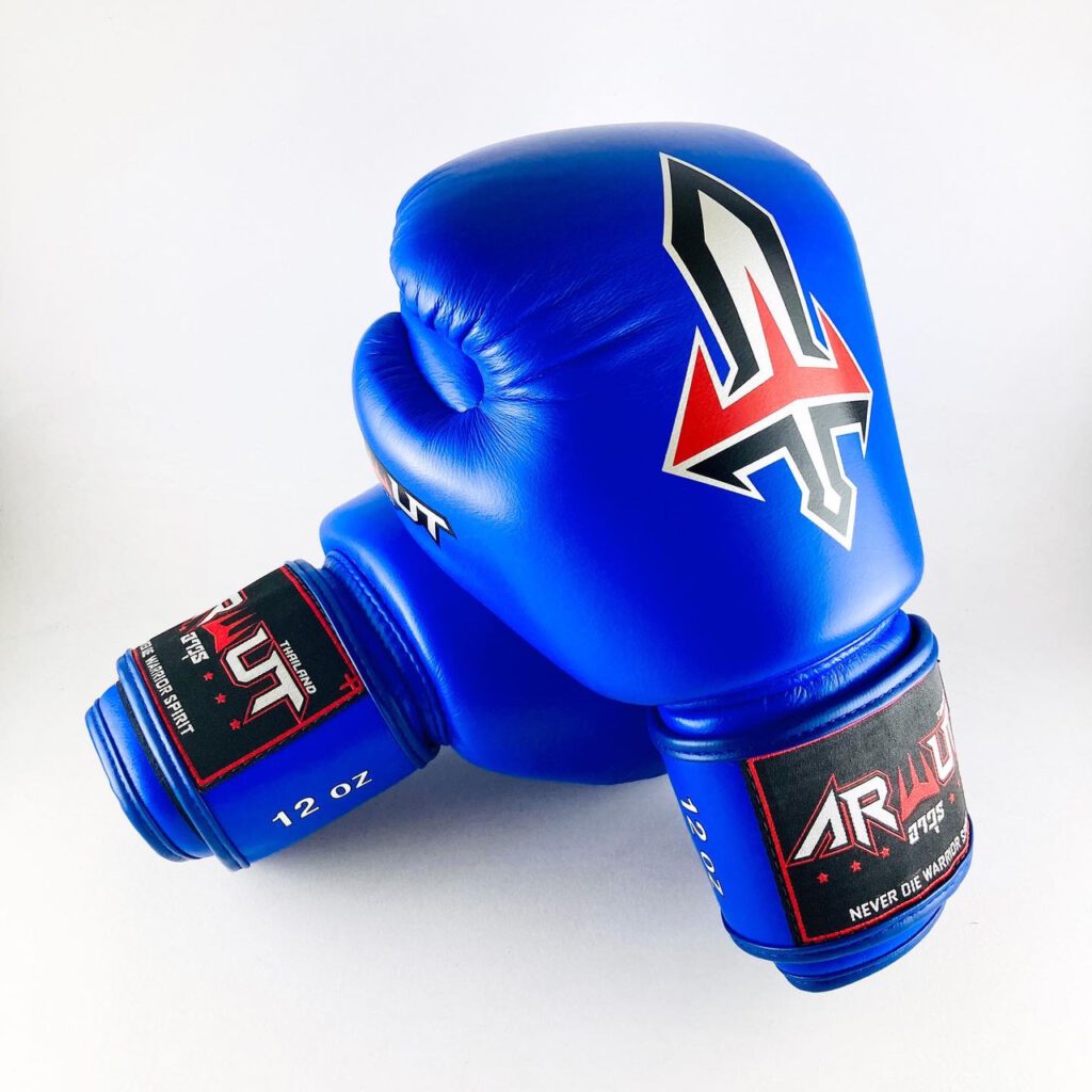 ARWUT MUAY THAI BOXING GLOVES BG1 BLUE-grizzshop
