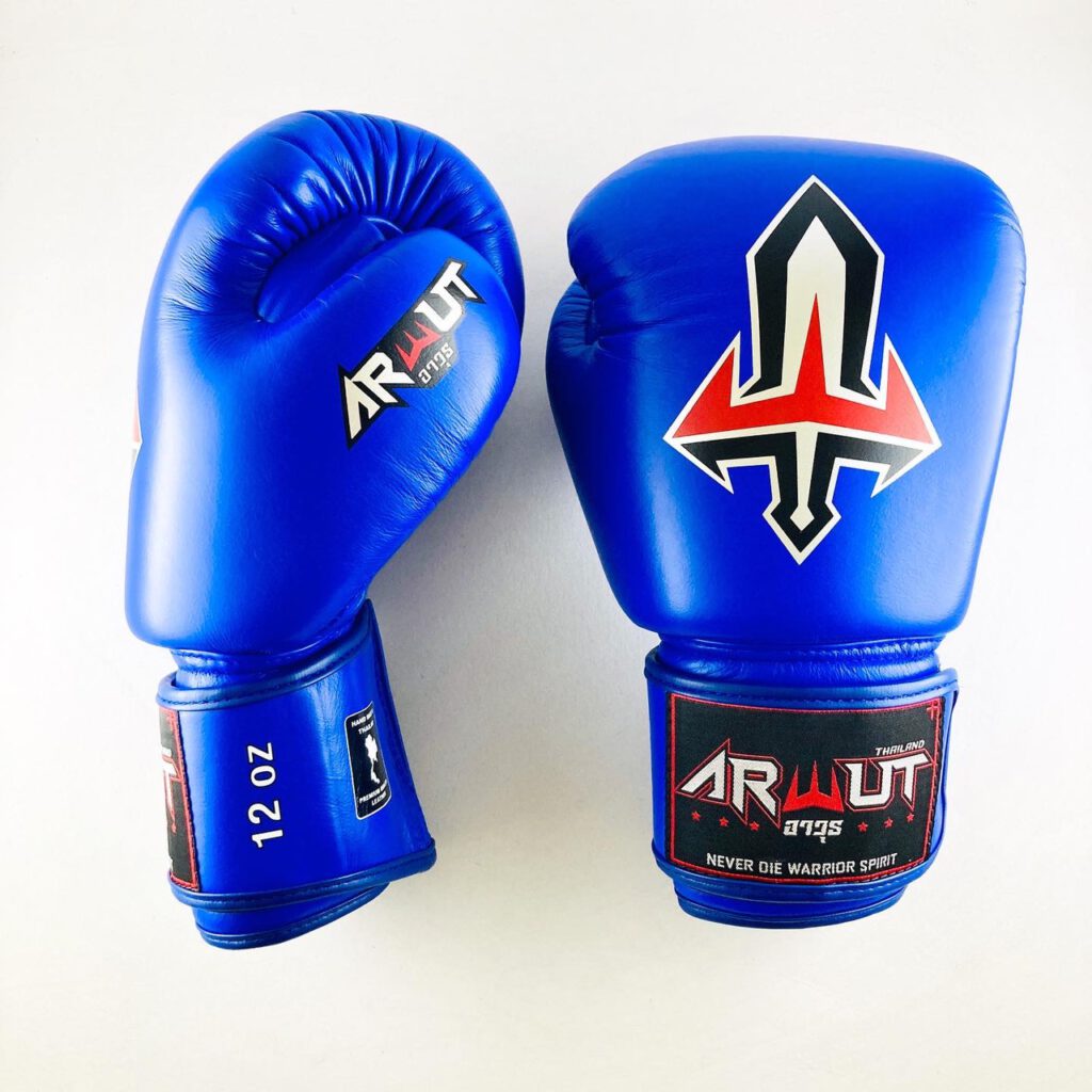 ARWUT MUAY THAI BOXING GLOVES BG1 BLUE-grizzshop