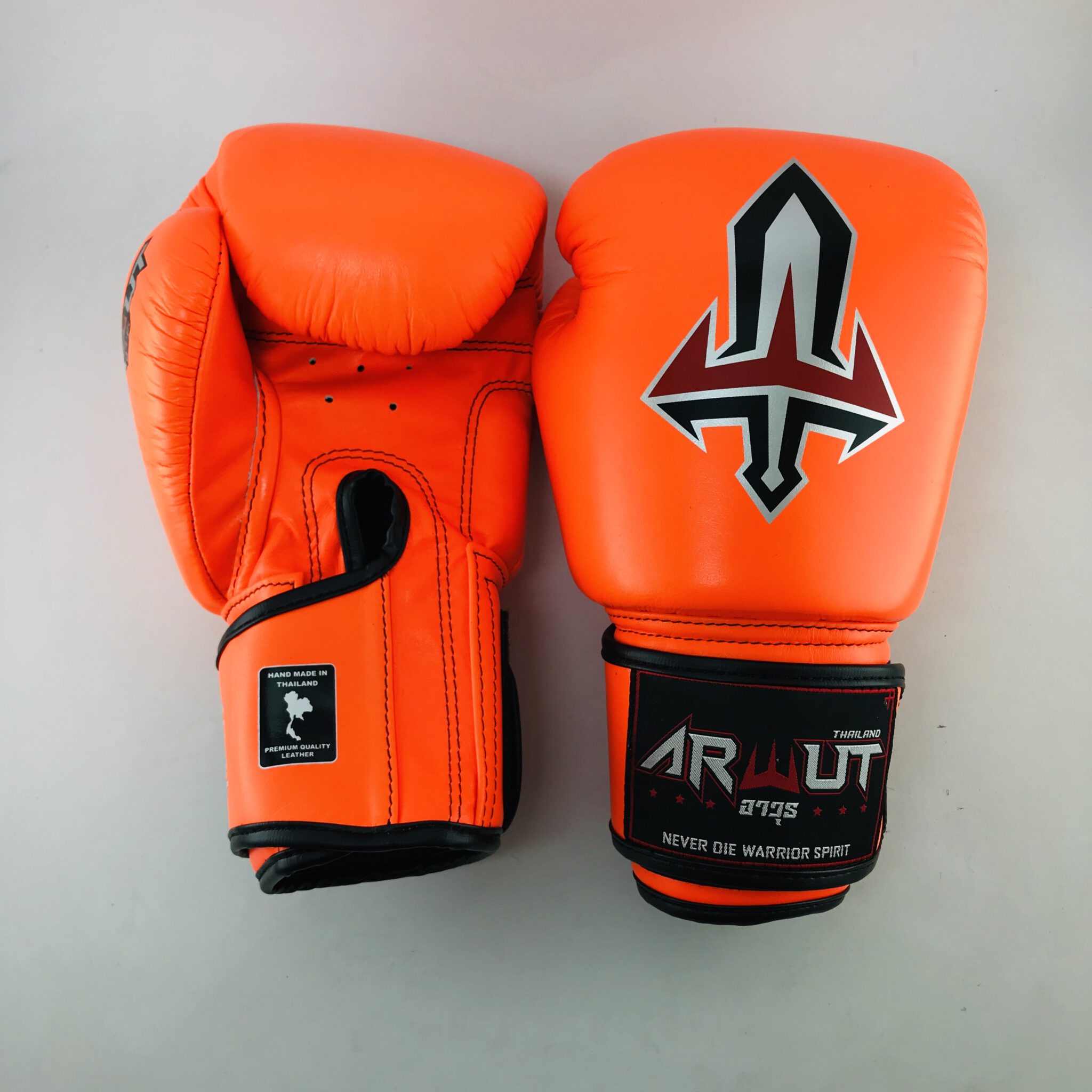 ARWUT MUAY THAI BOXING GLOVES BG1 ORANGE-grizzshop