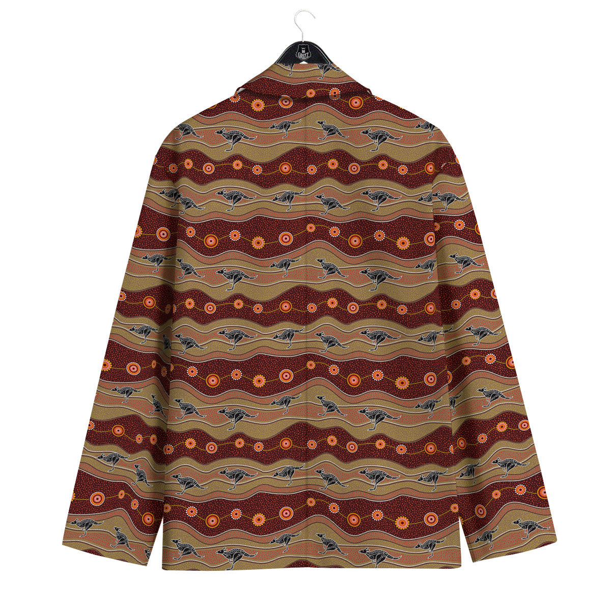 Aboriginal Australian Kangaroo Print Men's Sport Coat-grizzshop