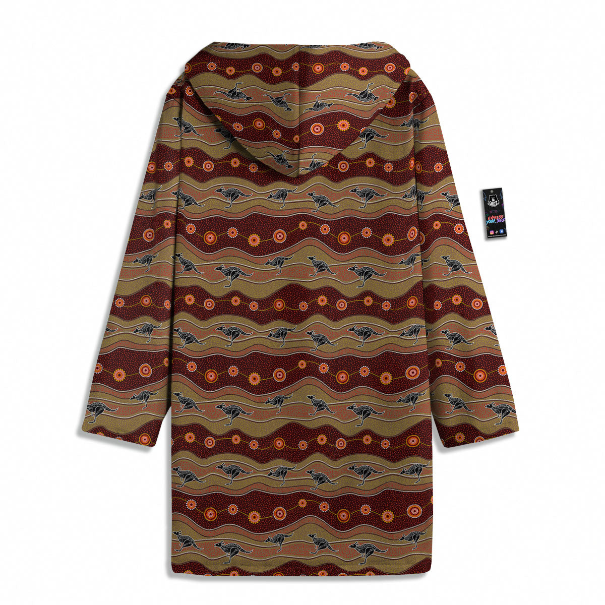 Aboriginal Australian Kangaroo Print Men's Windbreaker Jacket-grizzshop