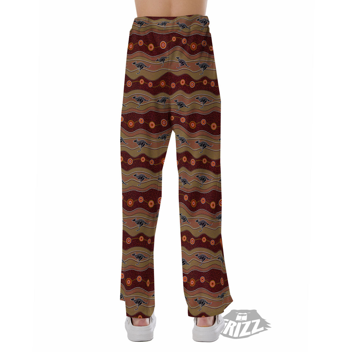 Aboriginal Australian Kangaroo Print Pajama Pants-grizzshop