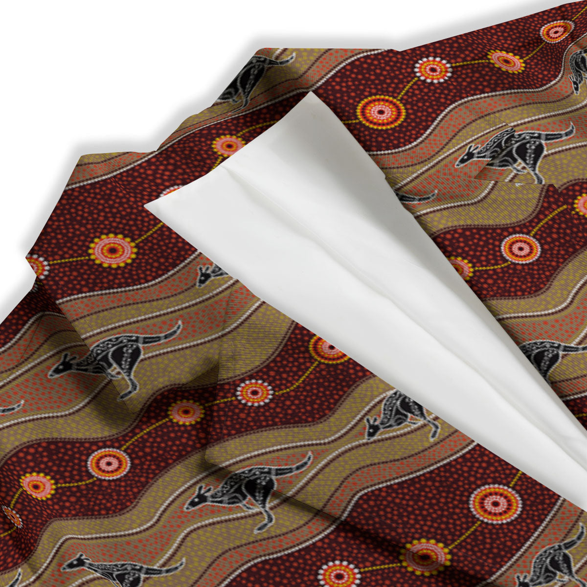 Aboriginal Australian Kangaroo Print Women's Blazer-grizzshop