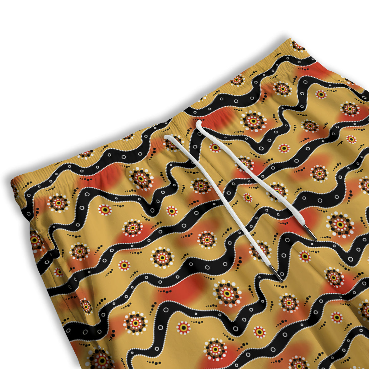 Aboriginal Australian Print Pattern Men's Athletic Shorts