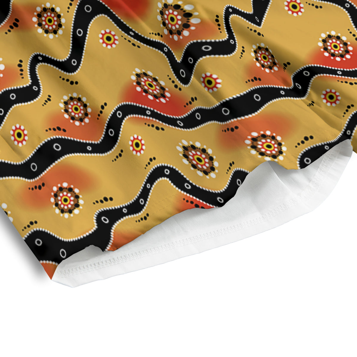 Aboriginal Australian Print Pattern Men's Athletic Shorts