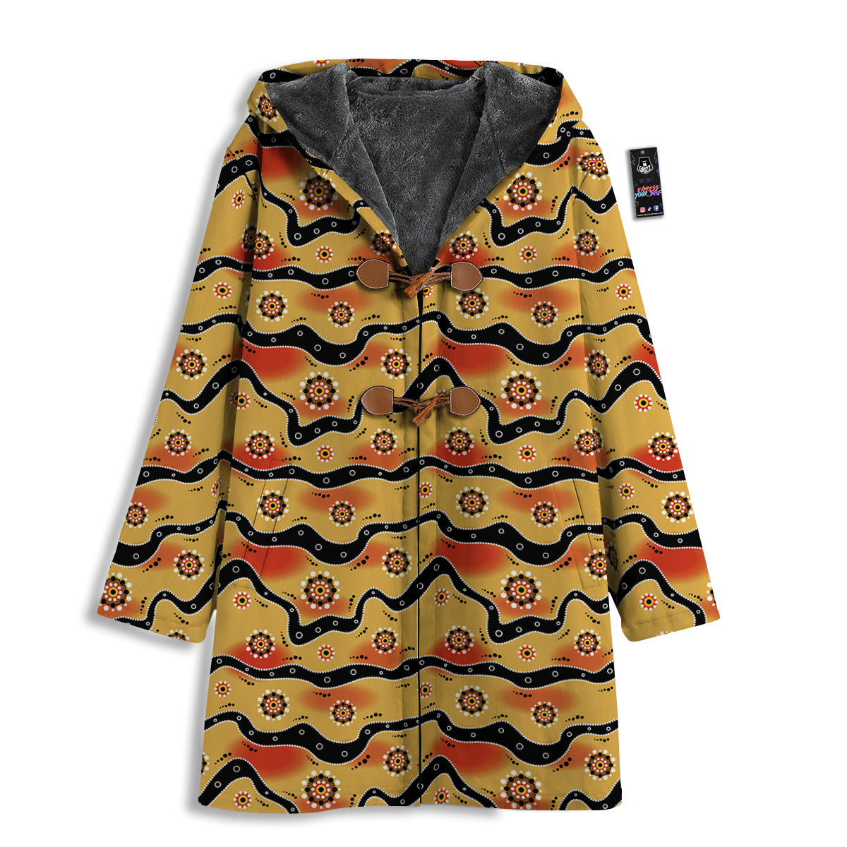 Aboriginal Australian Print Pattern Men's Windbreaker Jacket-grizzshop