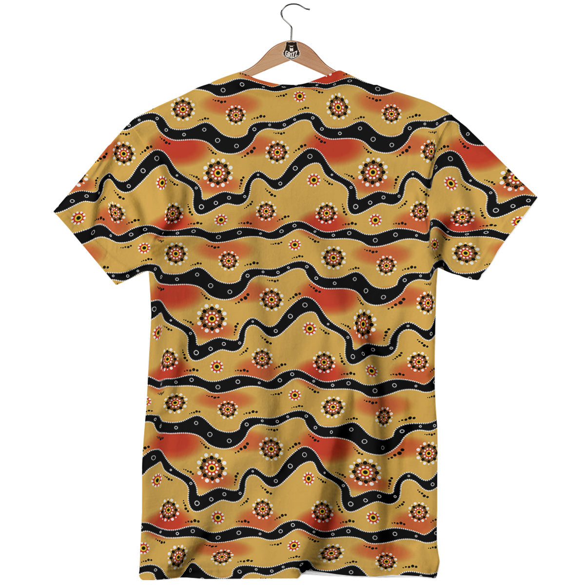Aboriginal Australian Print Pattern T-Shirt-grizzshop