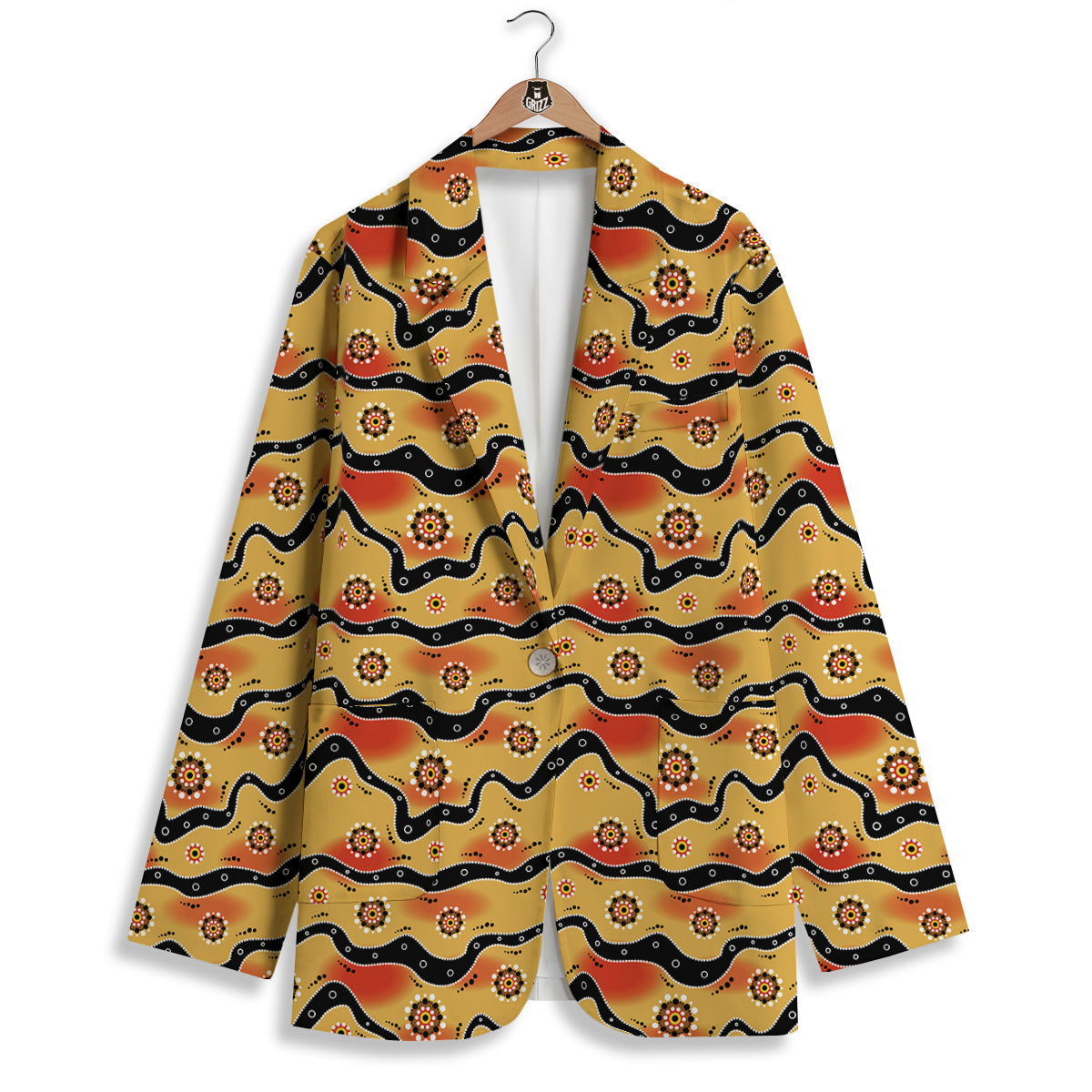 Aboriginal Australian Print Pattern Women's Blazer-grizzshop