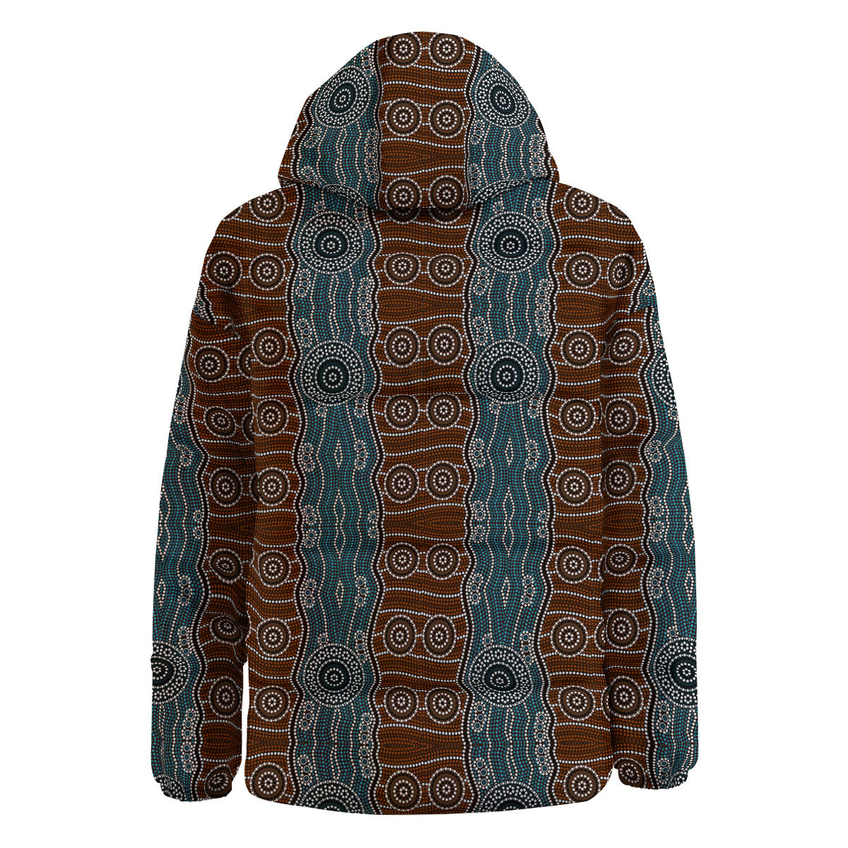 Aboriginal Dot Australia River Print Down Jacket-grizzshop
