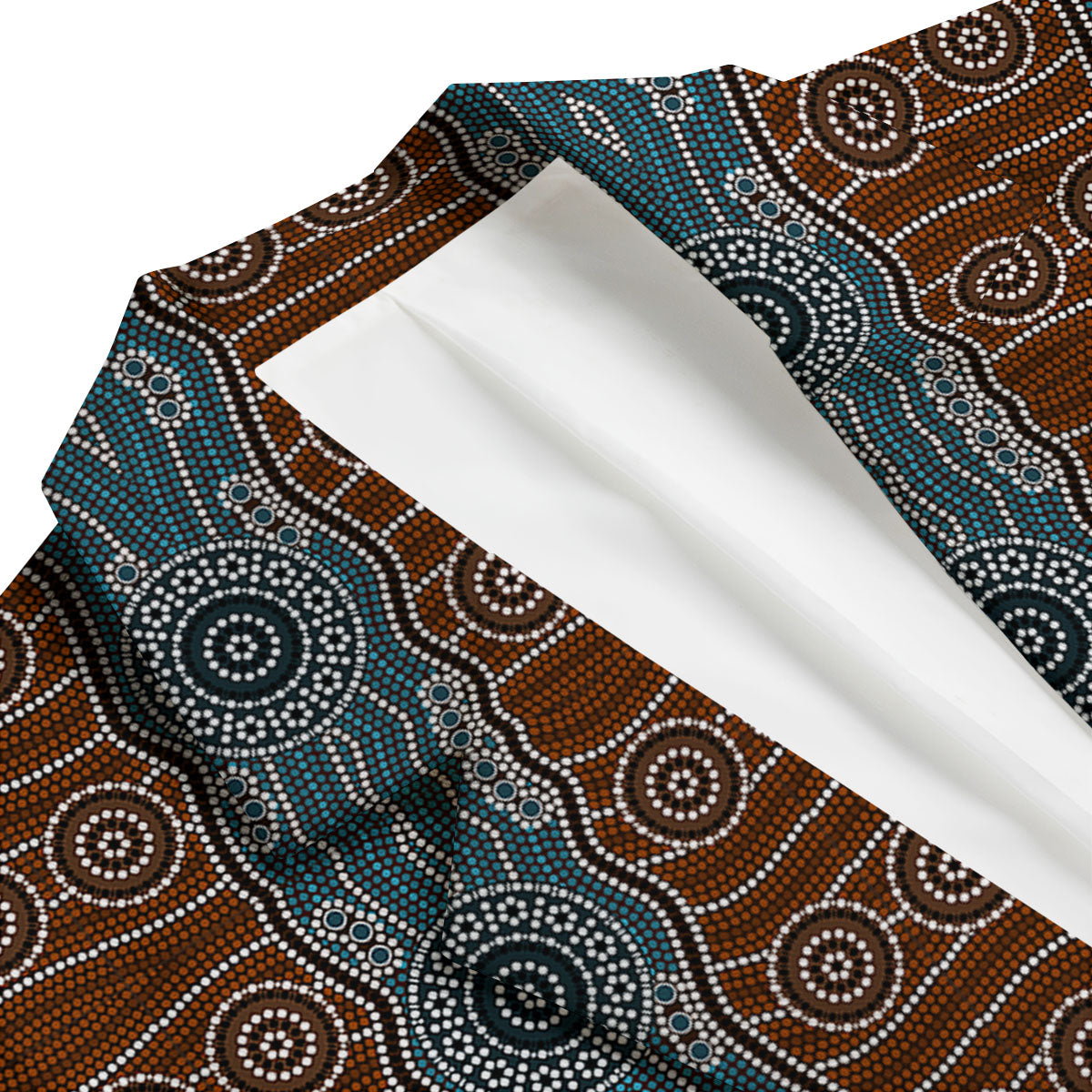 Aboriginal Dot Australia River Print Men's Blazer-grizzshop