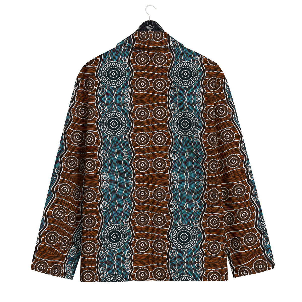 Aboriginal Dot Australia River Print Men's Sport Coat-grizzshop