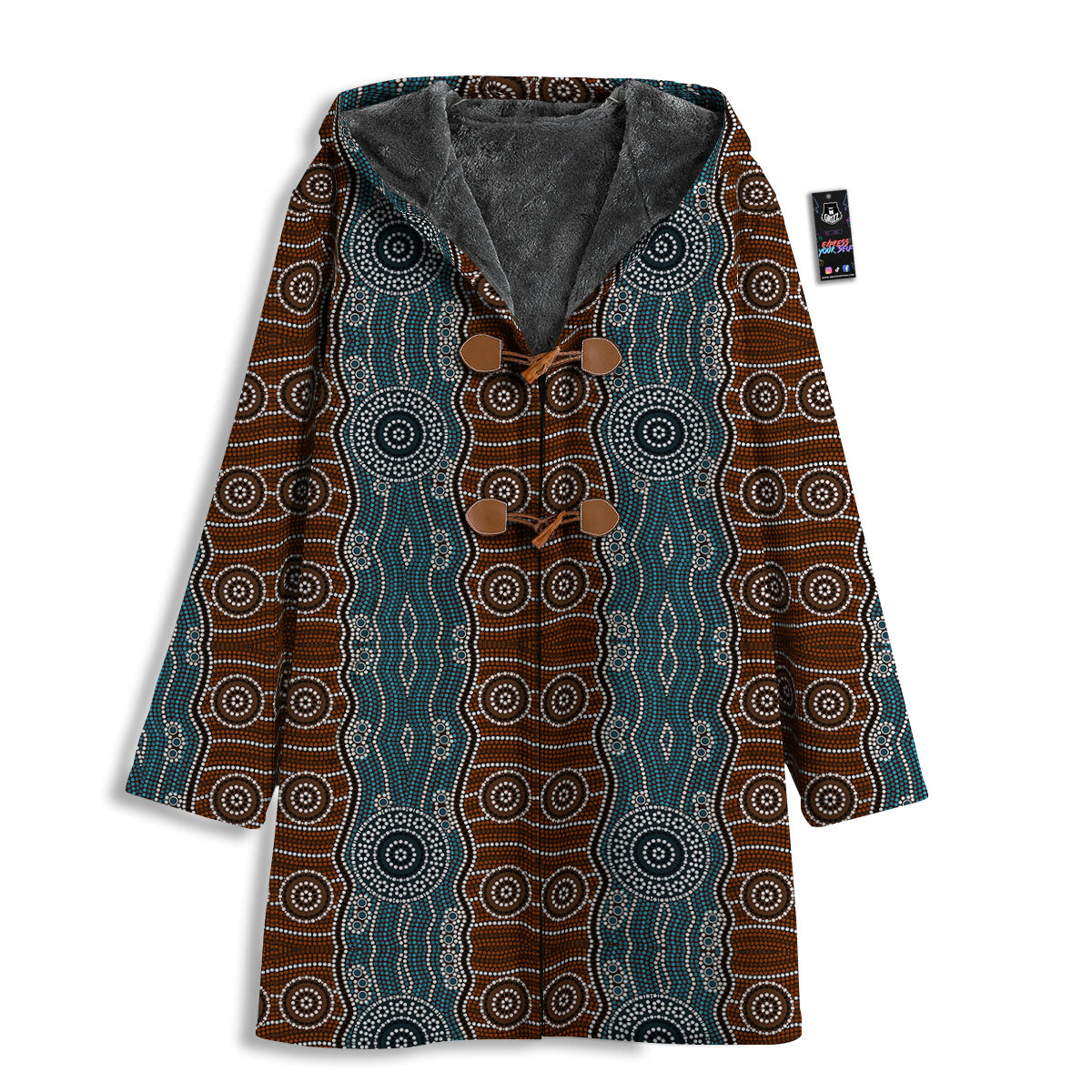 Aboriginal Dot Australia River Print Men's Windbreaker Jacket-grizzshop