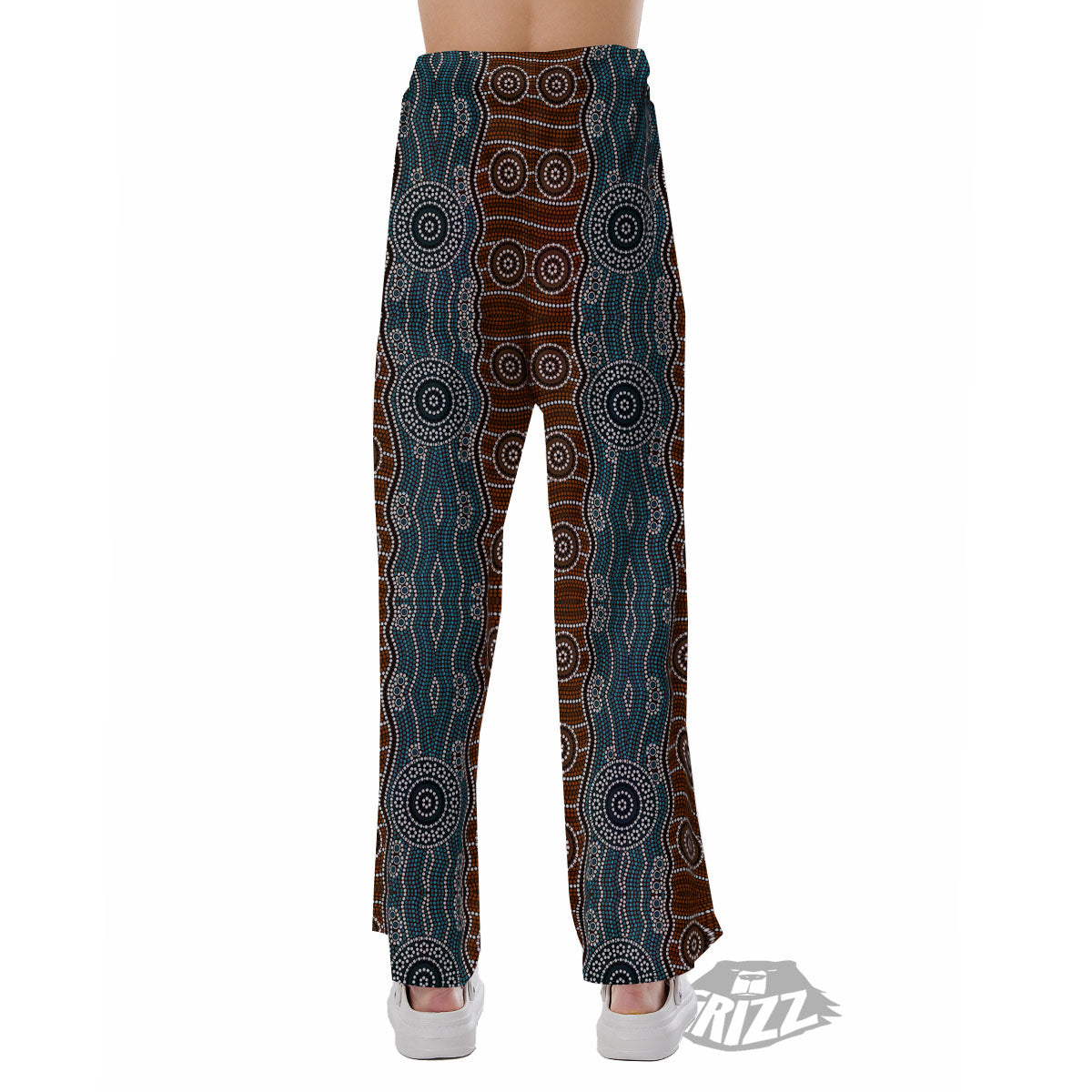 Aboriginal Dot Australia River Print Pajama Pants-grizzshop