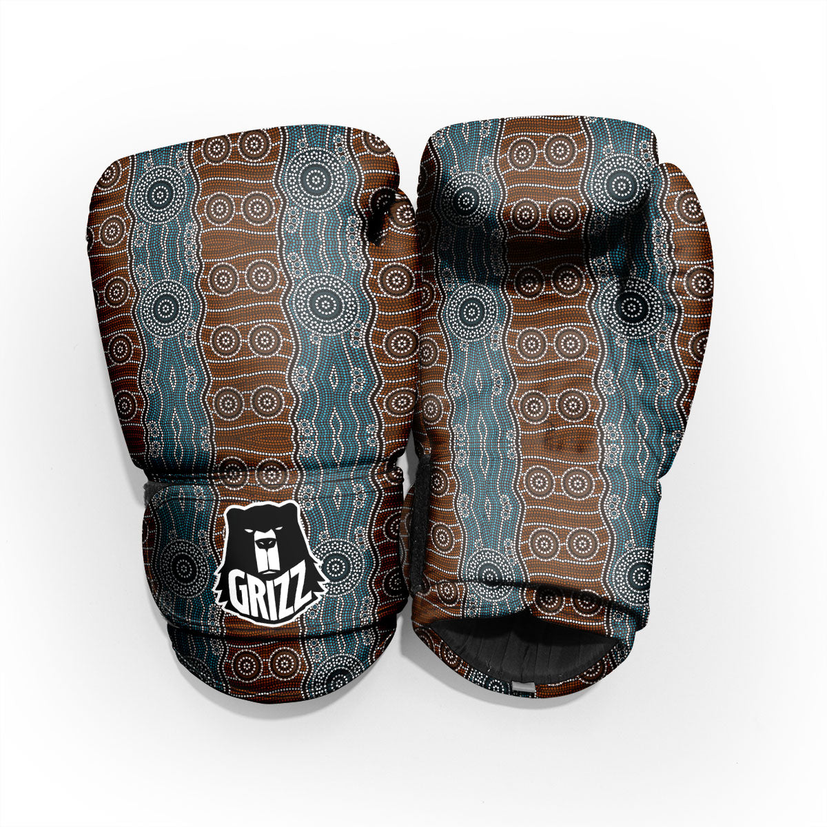 Aboriginal Dot Australia River Print Pro Boxing Glove