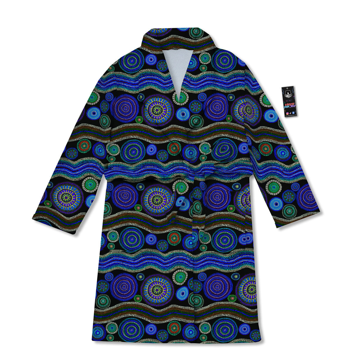 Aboriginal Dot Australian Print Bathrobe – Grizzshopping