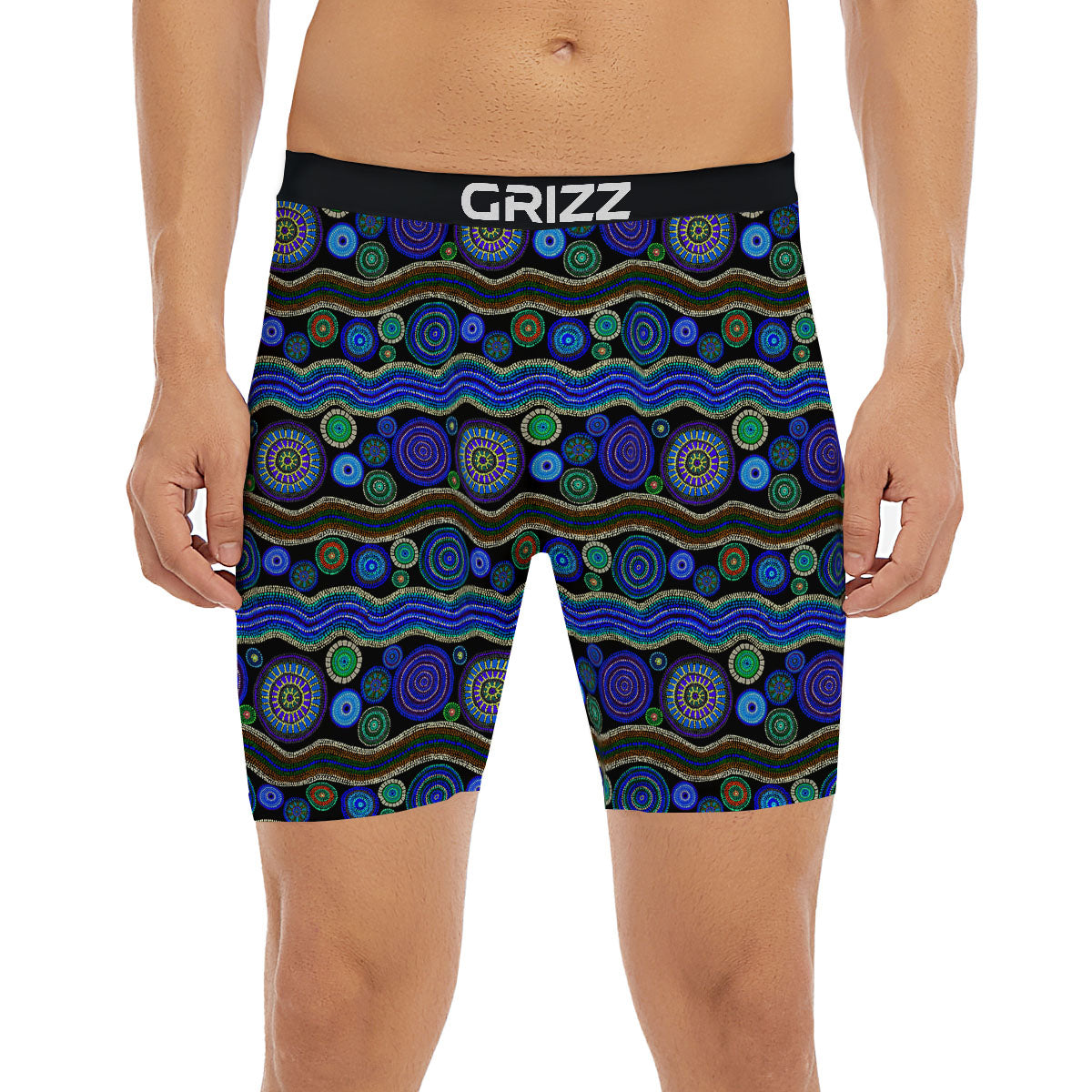 Aboriginal Dot Australian Print Boxer Briefs-grizzshop