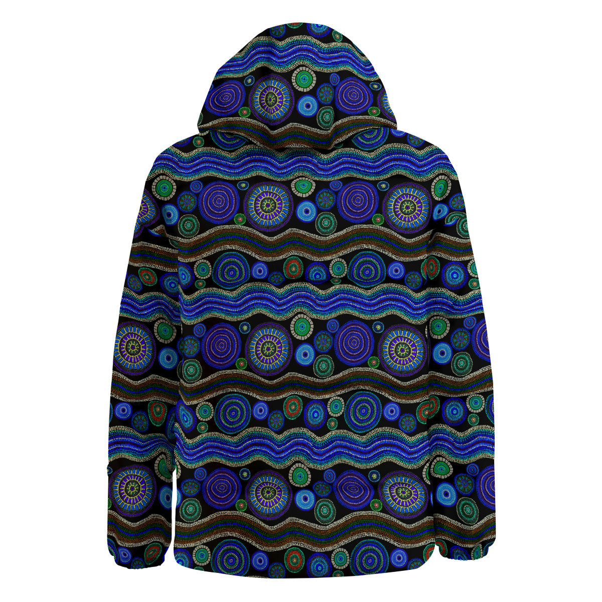 Aboriginal Dot Australian Print Down Jacket-grizzshop