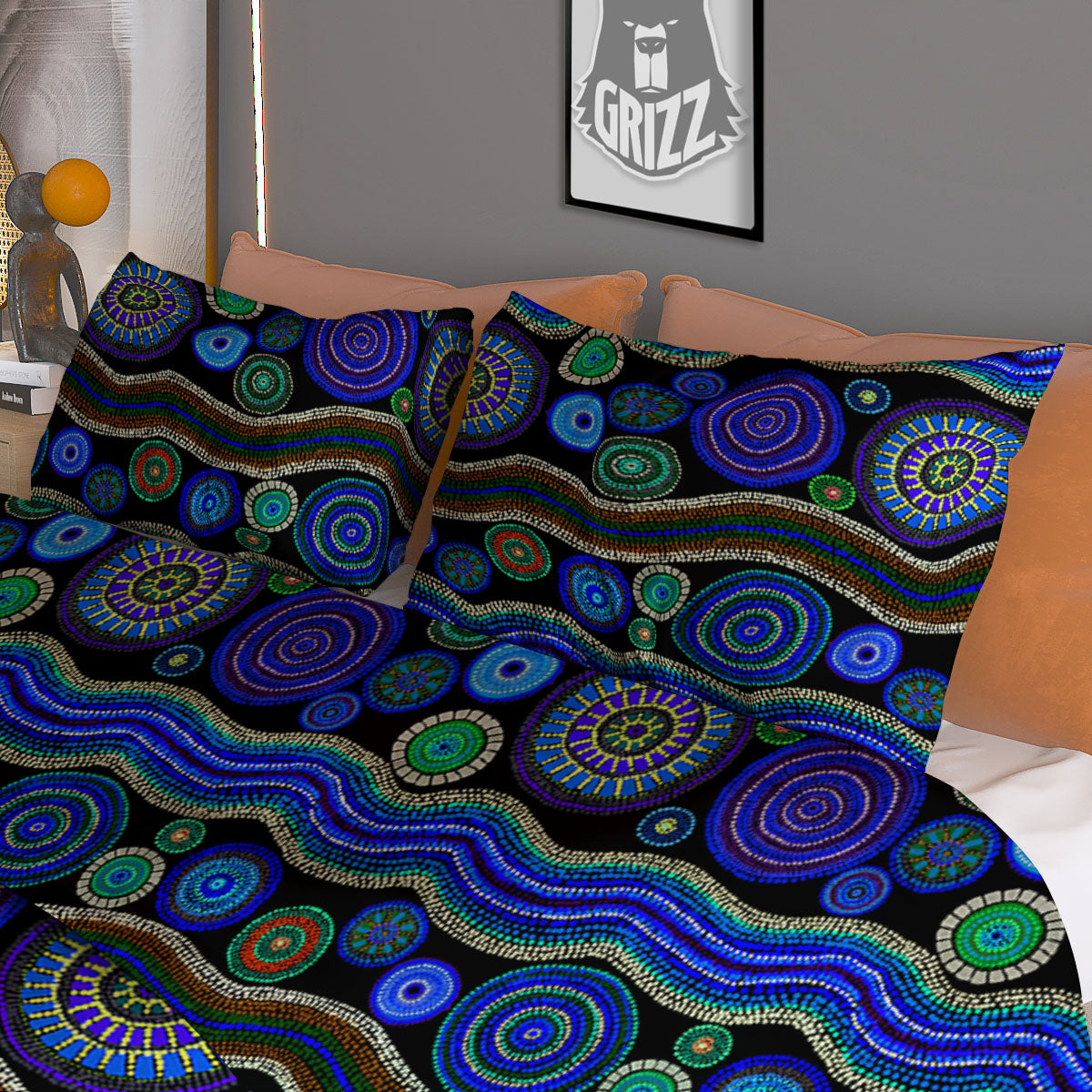 Aboriginal Dot Australian Print Duvet Cover Bedding Set