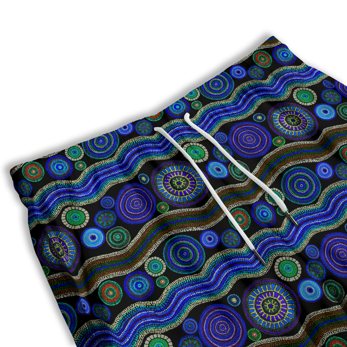 Aboriginal Dot Australian Print Men's Athletic Shorts