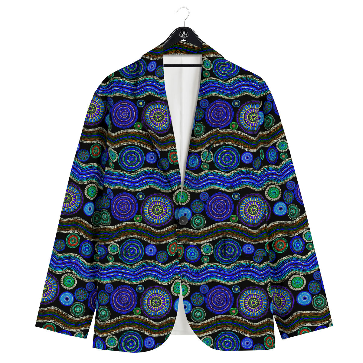 Aboriginal Dot Australian Print Men's Sport Coat-grizzshop