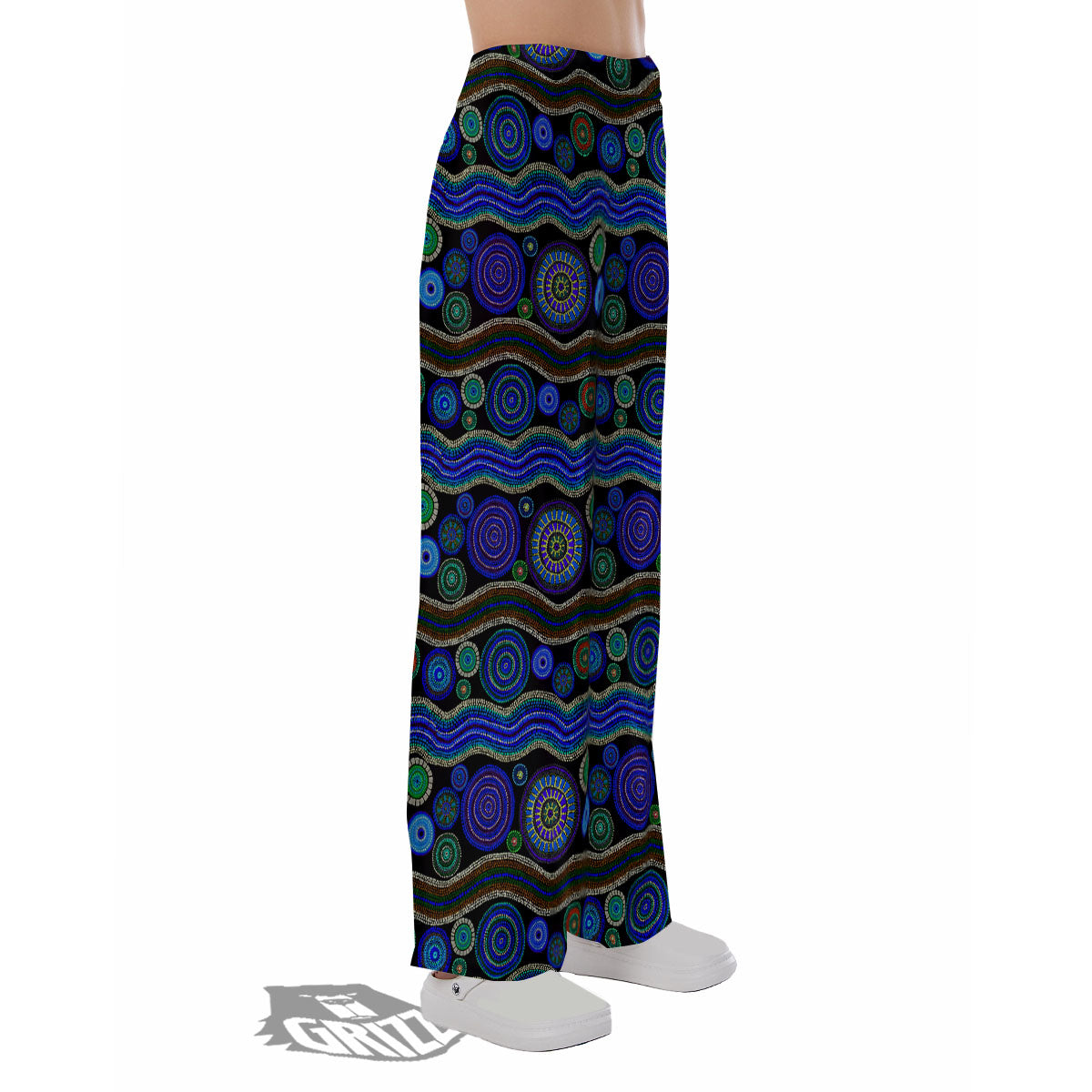 Aboriginal Dot Australian Print Pajama Pants-grizzshop