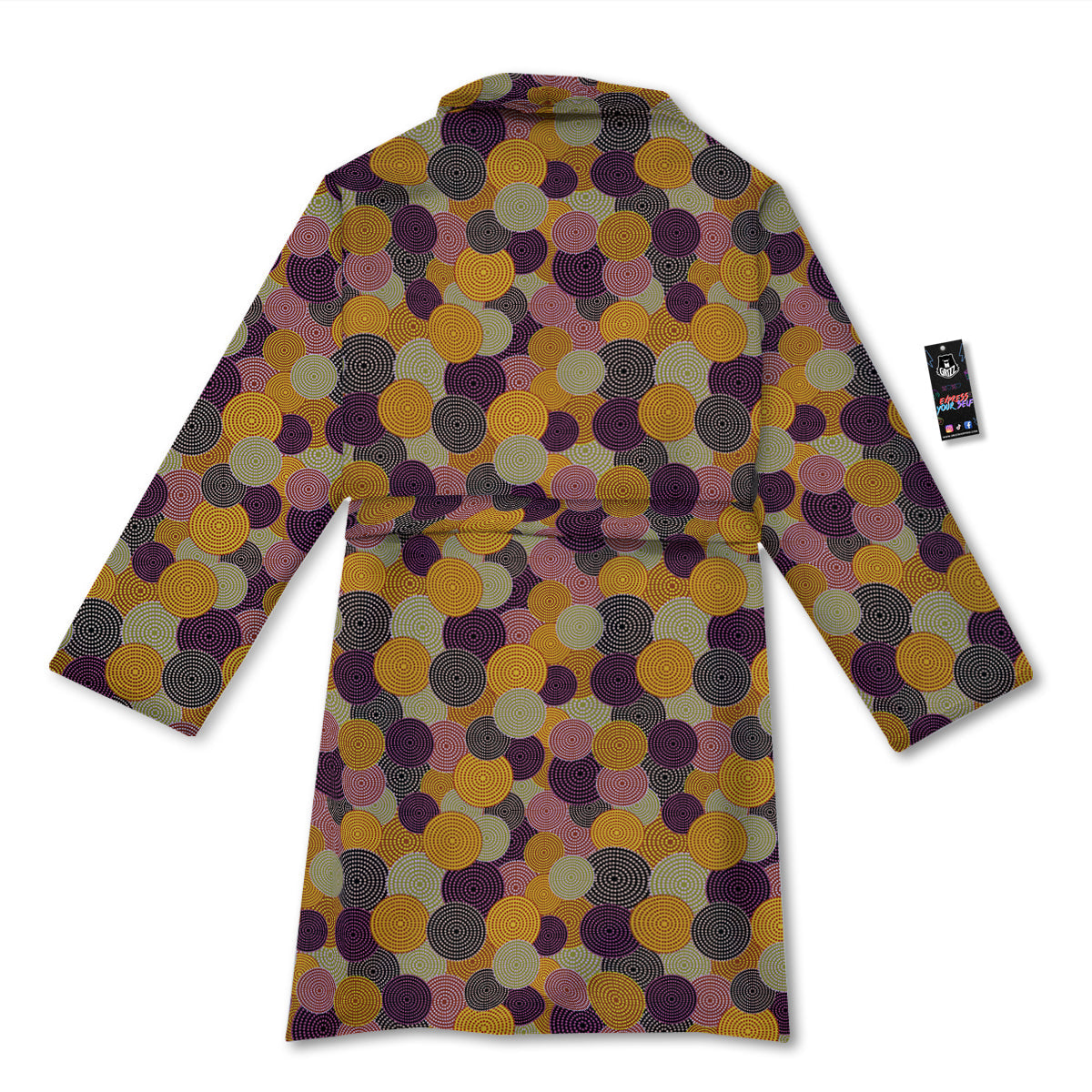 Aboriginal Dot Australian Print Pattern Bathrobe-grizzshop