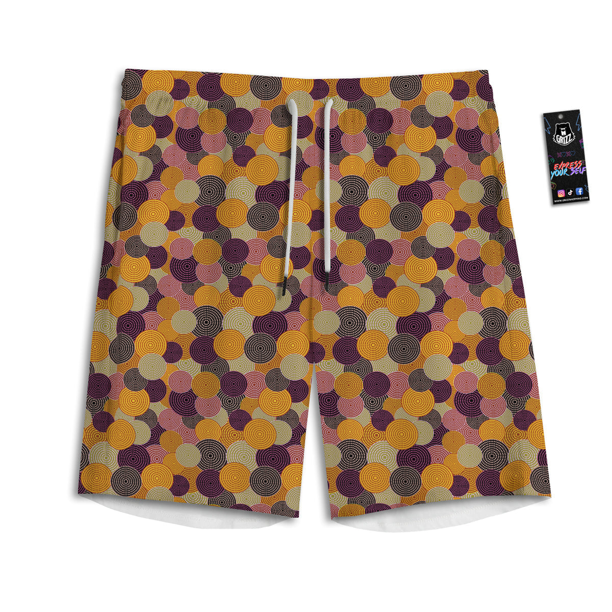 Aboriginal Dot Australian Print Pattern Men's Athletic Shorts