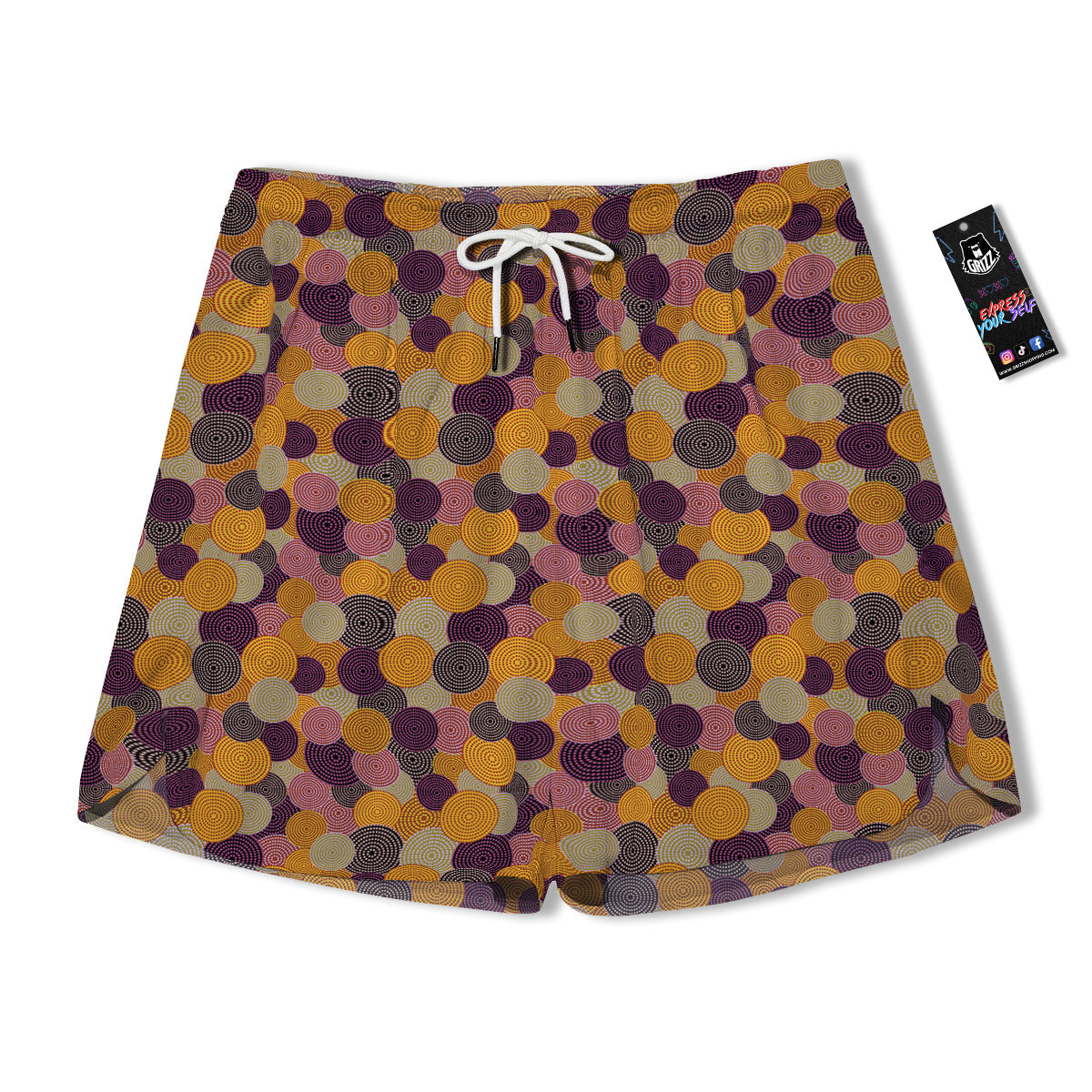 Aboriginal Dot Australian Print Pattern Men's Running Shorts-grizzshop