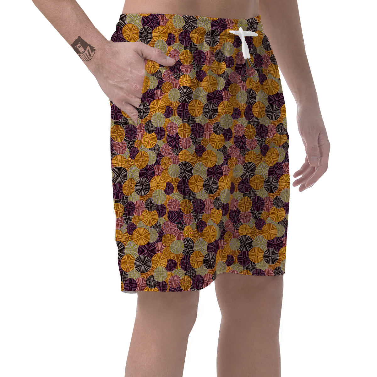 Aboriginal Dot Australian Print Pattern Men's Shorts-grizzshop