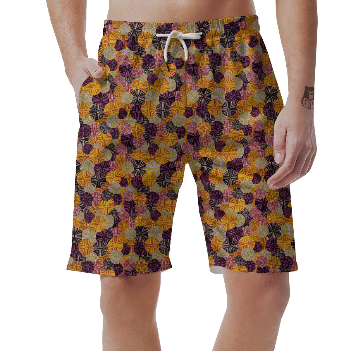 Aboriginal Dot Australian Print Pattern Men's Shorts-grizzshop