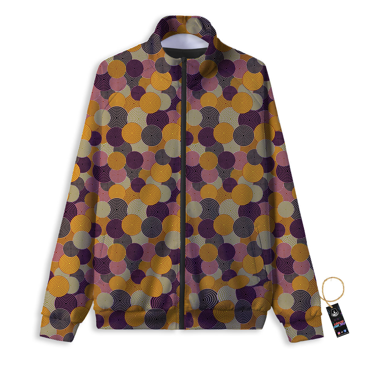 Aboriginal Dot Australian Print Pattern Track Jacket-grizzshop