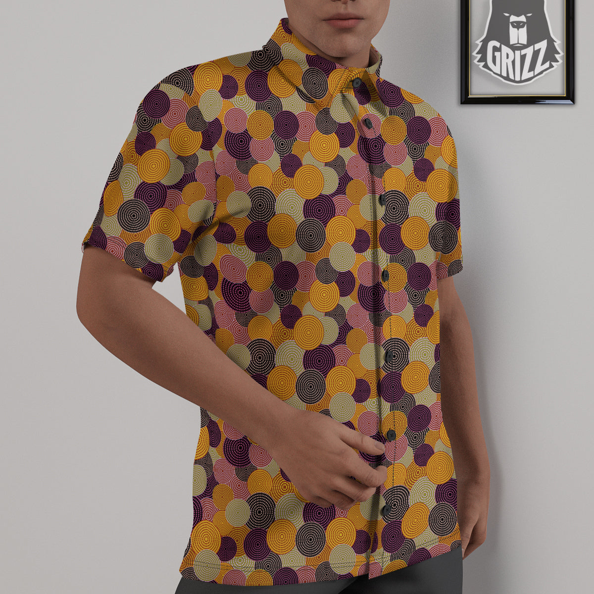 Aboriginal Dot Australian Print Pattern Untucked Shirts-grizzshop